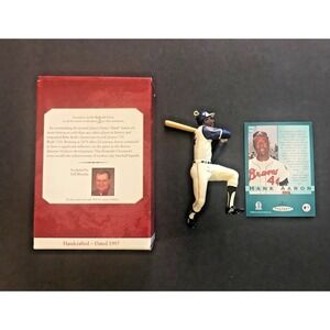 New Hank Aaron Hallmark Keepsake Christmas Ornament 1997 Atlanta Braves w/ Card